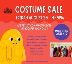 Costumes sale August 26