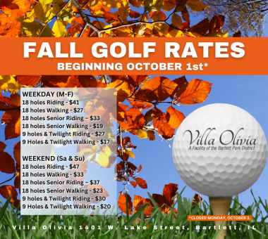 VO Golf Fall Rates