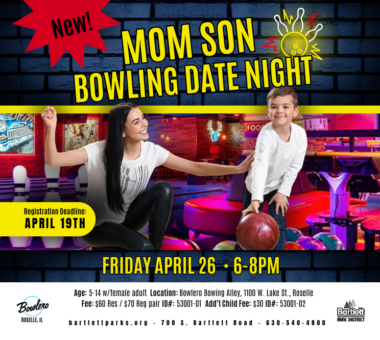 mom son bowling night