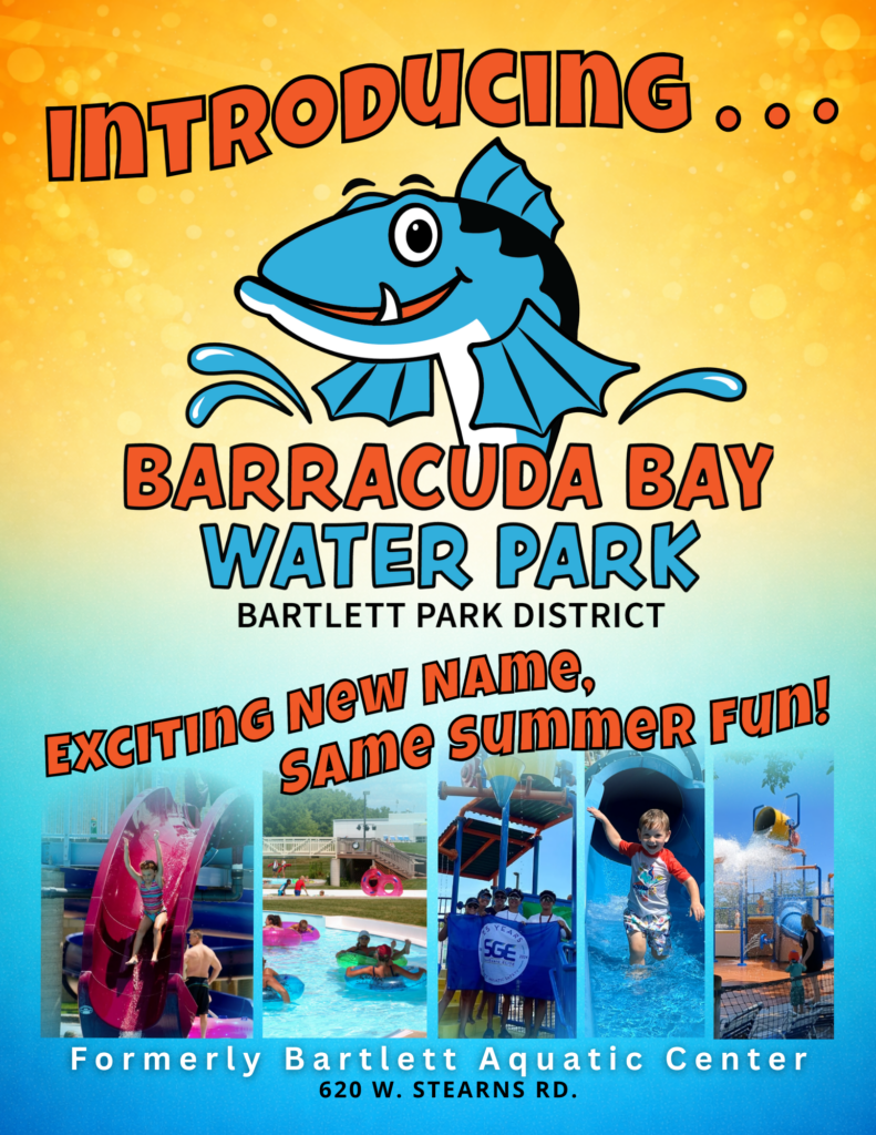 Introducing Barracuda Bay Water Park, formerly known as Bartlett Aquatic Center. Exciting new name, same summer FUN!
